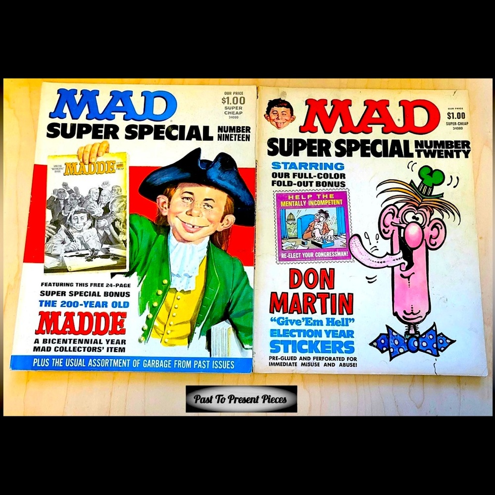Vintage MAD Vintage Magazines! HTF Lot Of 4 Total!